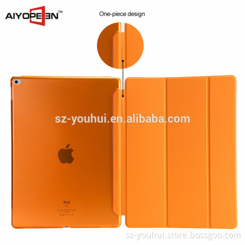 Hot sales PU+PC material stand cover for ipad pro 12.9 inch with smart cover auto sleep conjoined Case